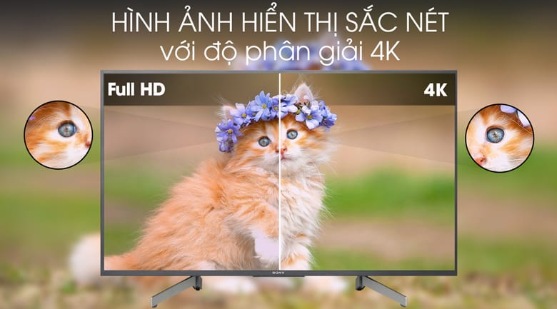 Tivi LED Sony 43X8000G - Android TV Sony 4K 43inch độ phân giải Tivi LED Sony 43X8000G