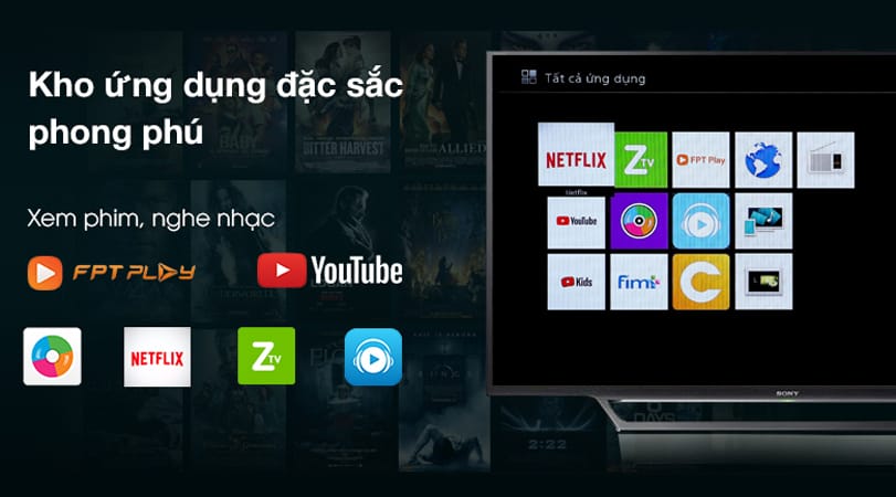 Tivi LED Sony 40W650D - Internet TV Sony 40inch giao diện