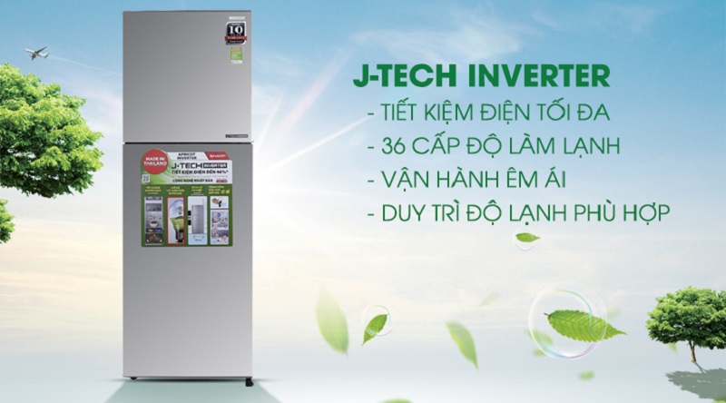Tủ Lạnh Sharp Inverter 198 Lít SJ-X198V-DG