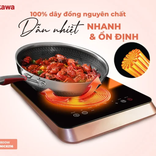 Bếp điện từ 2800W Nagakawa NIC6216 6 Bếp điện từ 2800W Nagakawa NIC6216