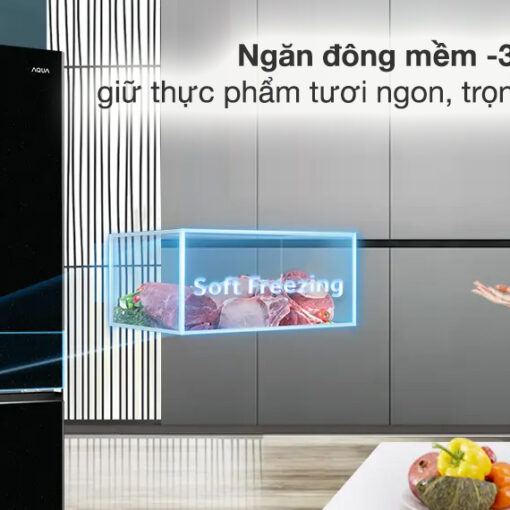 Tủ lạnh LG ngăn đá trên Inverter màu bạc 325L T33SV 7 Tủ Lạnh Aqua Inverter 260 lít AQR-B310MA(FB)