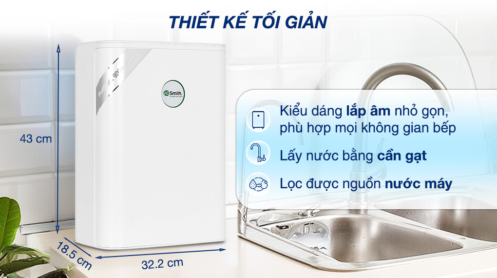 Máy lọc nước RO AOSmith S400 3 lõi