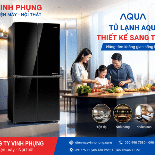 Tủ Lạnh Aqua Inverter Multidoor 495 Lít AQR-MA570XA(GB) U1