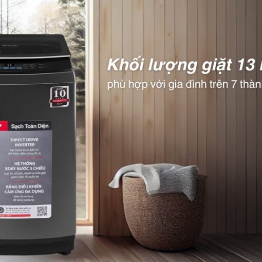Máy giặt Sharp Inverter cửa trên 13 kg ES-TM130CD-DS
