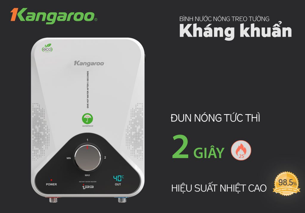 Máy tắm nóng trực tiếp Kangaroo KG588W