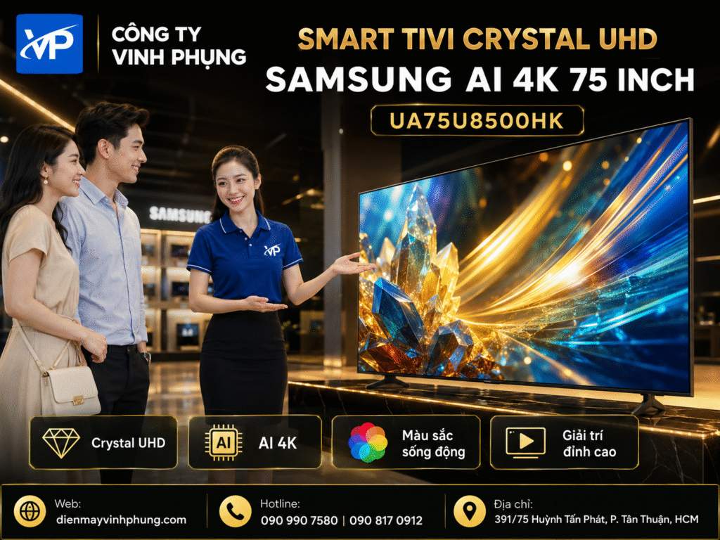 Smart Tivi Crystal UHD Samsung AI 4K 55 inch UA55U8500HKXX