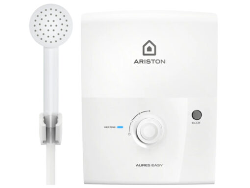 Máy Tắm nước nóng Ariston AURES EASY 4.5P 4500W Có Bơm (Trắng)