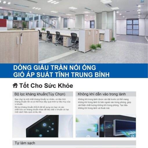 Máy lạnh giấu trần nối ống gió AQUA AD50S2SS1FA/P1B 2HP