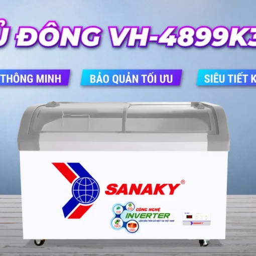 Tủ đông nắp kính Sanaky 350 lít VH-4899K3B