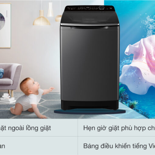 Máy giặt Aqua Lồng Đứng Inverter 15 kg AQW- DR150UGT PS Máy giặt Aqua Lồng Đứng Inverter 15 kg AQW- DR150UGT PS