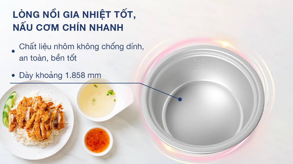 Nồi Cơm Điện Toshiba 1.8 lít RC-18JFM(H)VN 