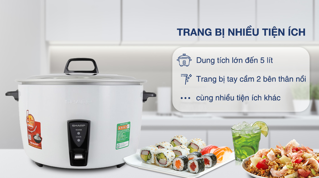 Nồi cơm điện Sharp 5 lít KSH-D55V