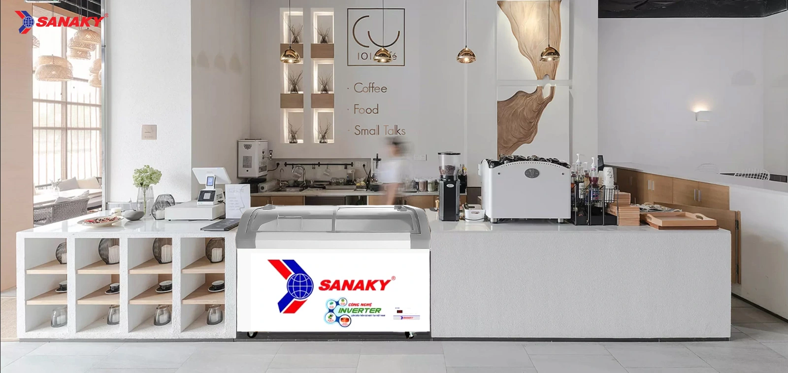 Tủ đông nắp kính Sanaky 350 lít VH-4899K3B