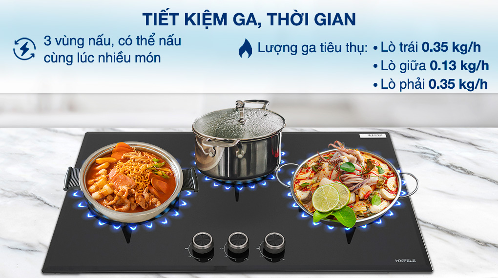 Bếp gas âm Hafele HC-G783B (538.66.477)