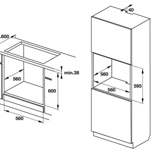Lò nướng âm tủ Hafele HO-KT60C (534.05.571)