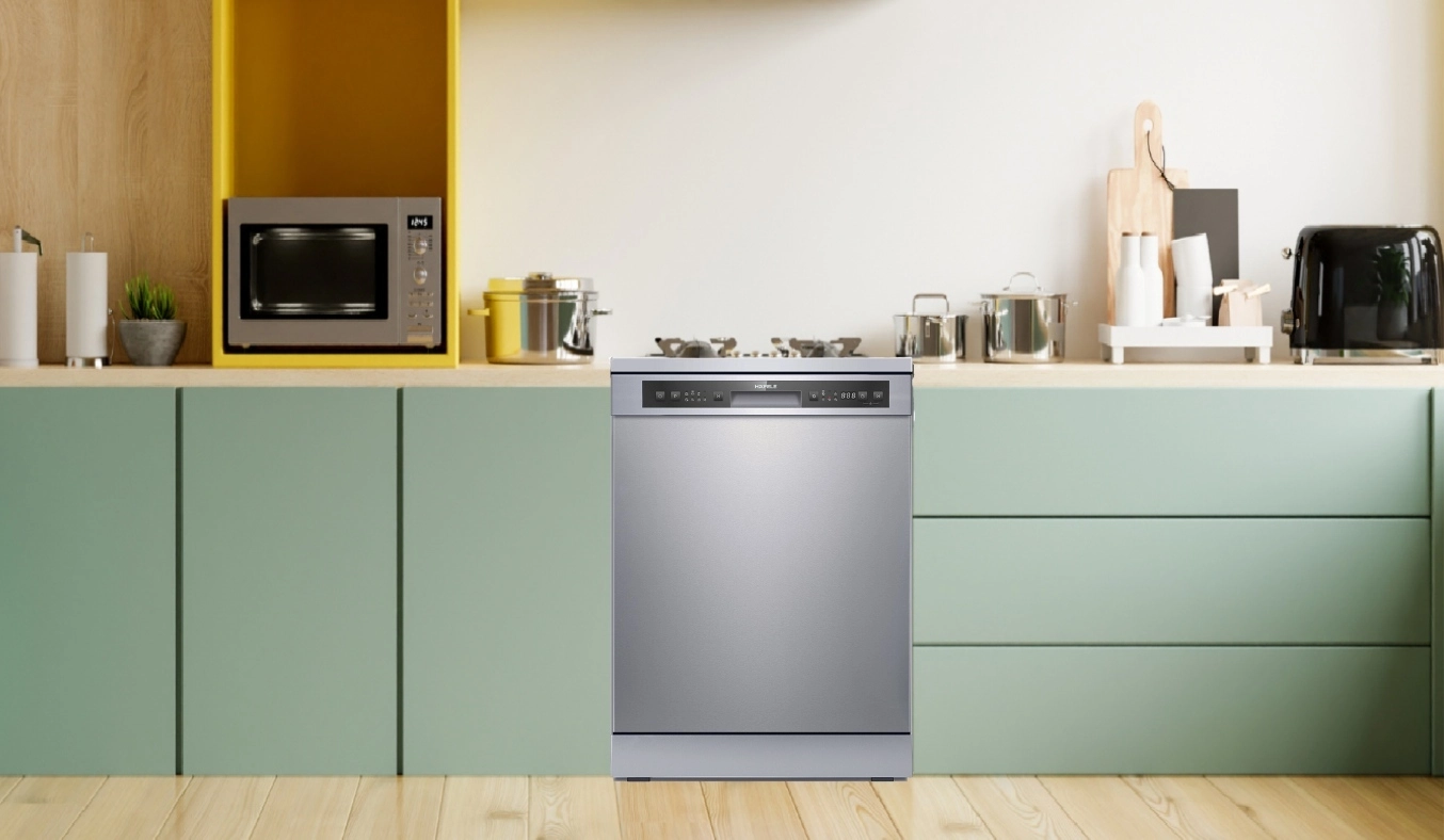 Máy rửa chén độc lập Hafele HDW-F60G (535.29.590) rửa sạch hiệu quả, vận hành êm, thiết kế gọn đẹp. Mua ngay hôm nay nhận ưu đãi hấp dẫn!