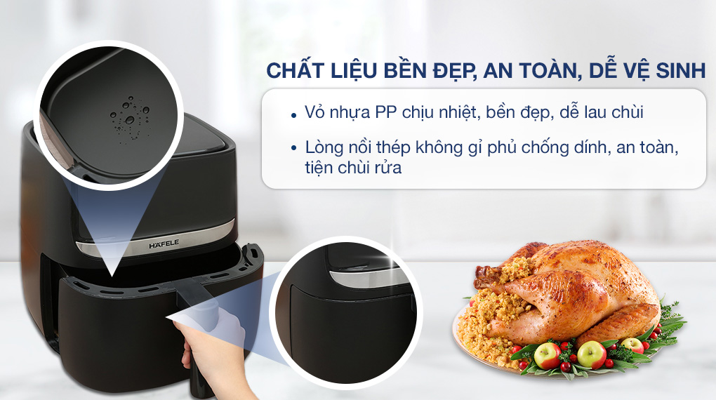 Nồi chiên không dầu Hafele 5.7 lít HS-AF502B (535.43.713) 
