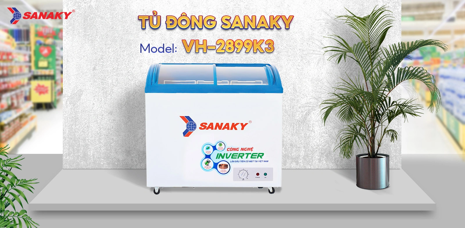 Tủ đông Sanaky 210 lít VH-2899K3 Tủ đông Sanaky 210 lít VH-2899K3