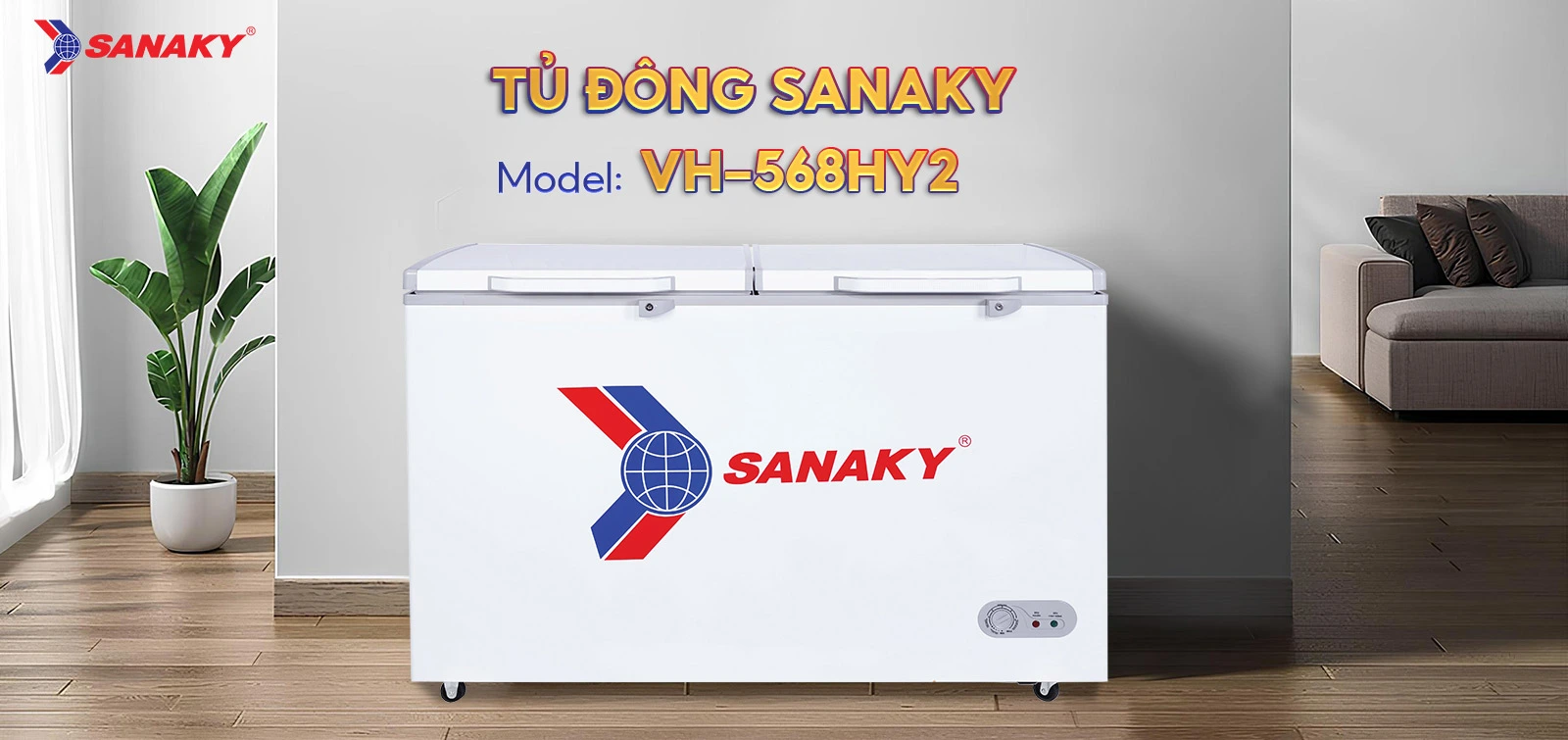 Tủ đông Sanaky 410 lít VH-568HY2