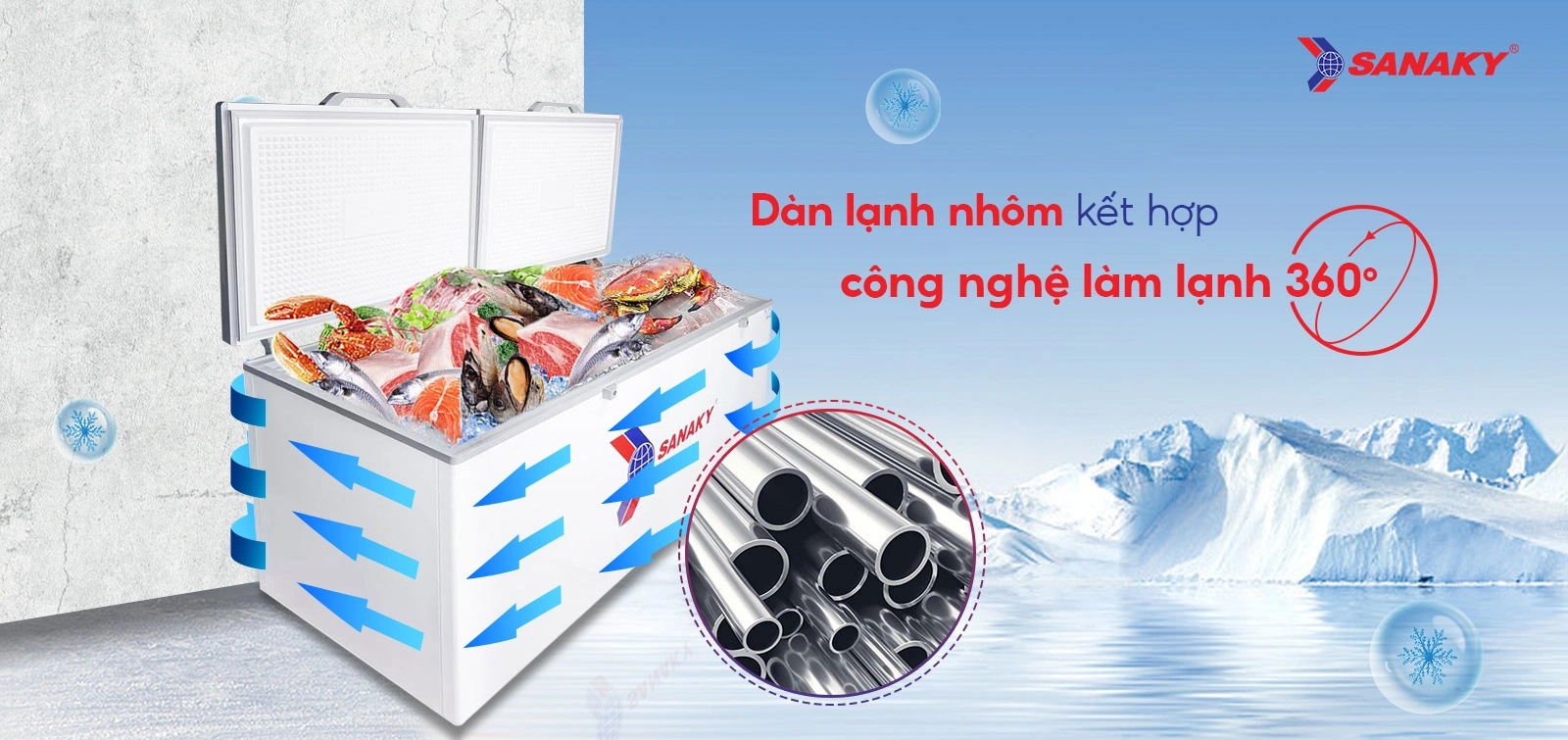 Tủ đông Sanaky 761 lít VH-868HY2 Tủ đông Sanaky 761 lít VH-868HY2