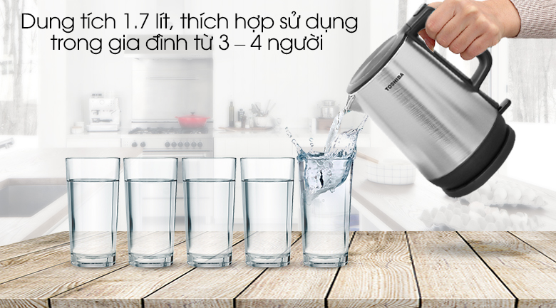 Bình đun siêu tốc Toshiba 1.7 lít KT-17DR1NV
