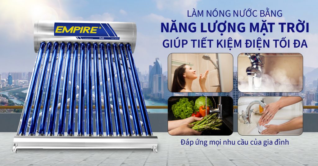 Máy nước nóng năng lượng mặt trời Empire 180 lít - Plus E-304PG18