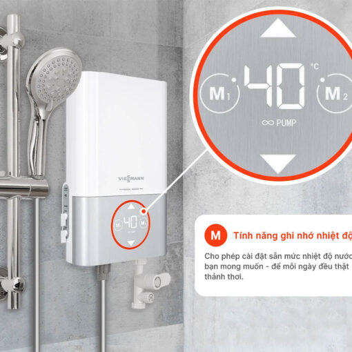 Máy tắm nóng trực tiếp Viessmann Vitowell Easy Deluxe D1 45P-V Máy tắm nóng trực tiếp Viessmann Vitowell Easy Deluxe D1 45P-V