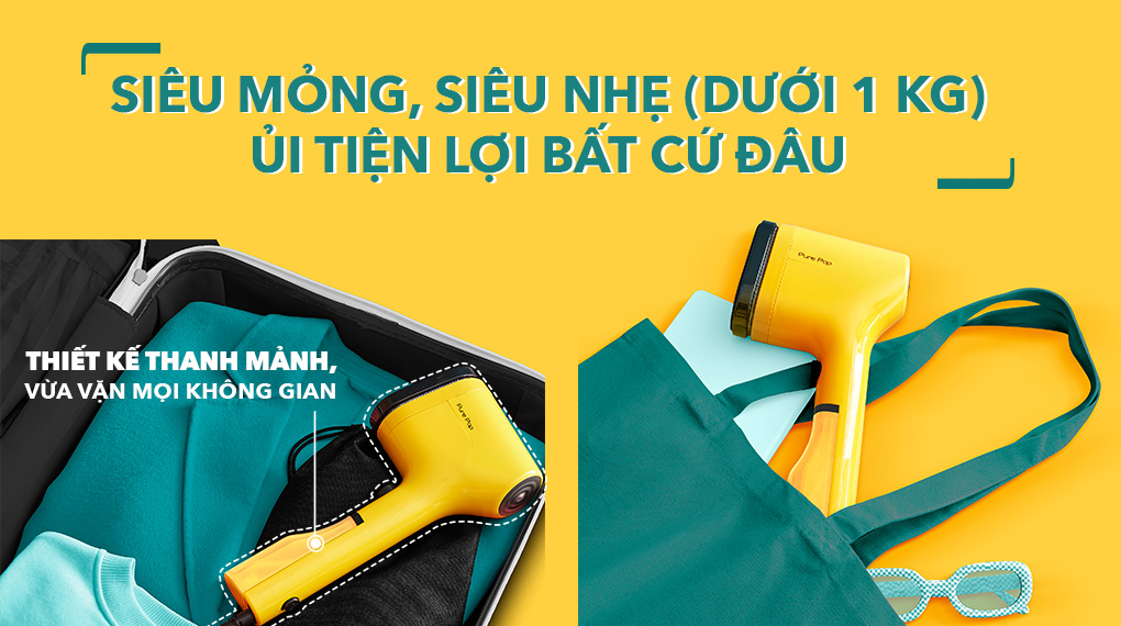 Bàn ủi hơi nước cầm tay Tefal DT2026E1 Vàng