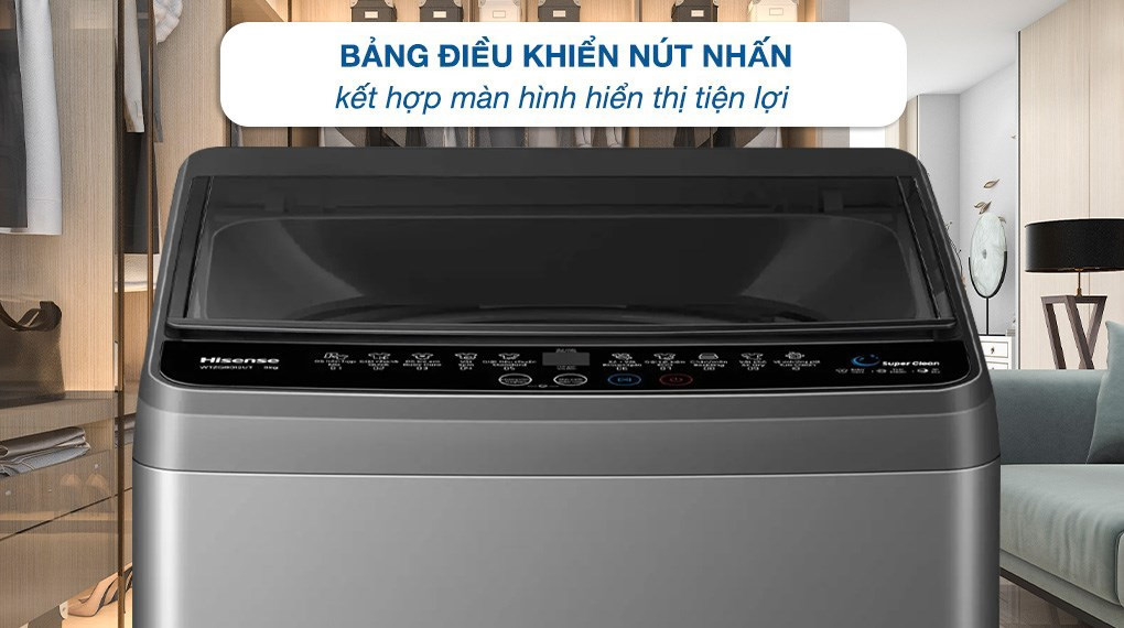 Máy giặt cửa trên Hisense 8Kg WTZQ8012UT