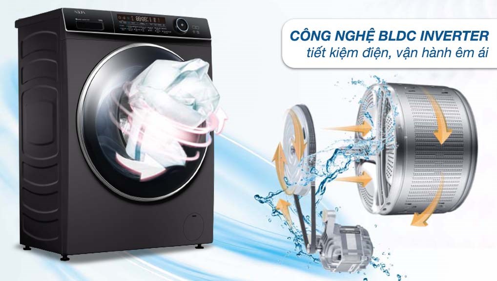 Máy giặt lồng ngang Aqua 15 kg AQD-A1500H PS