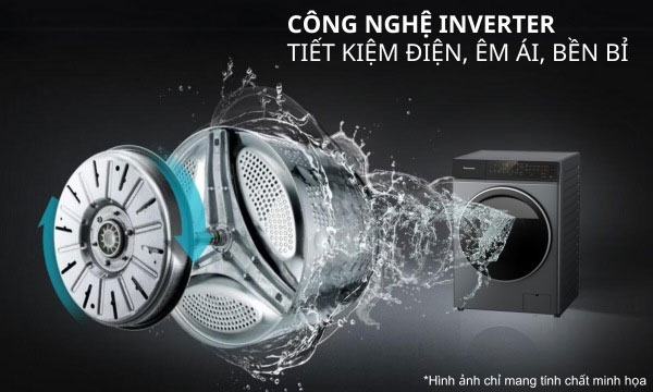 Máy giặt sấy Panasonic Inverter 9 kg NA-V90FC1LVT