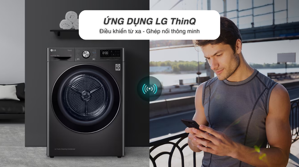 Máy sấy bơm nhiệt Heatpump Inverter LG 10.5Kg DVHP50M