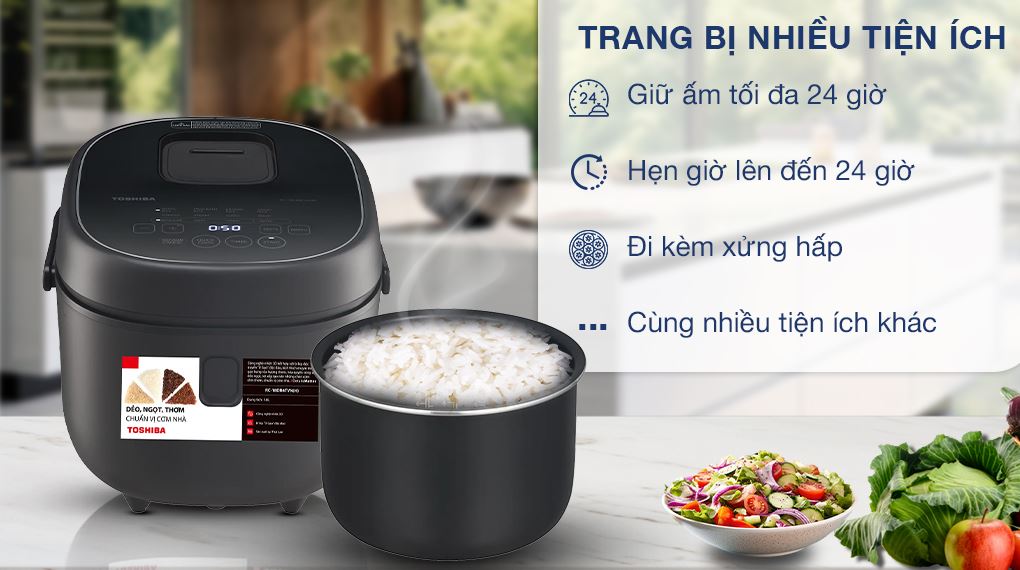 Nồi cơm điện Toshiba 1.8 lít RC-18DR4TVN(H)