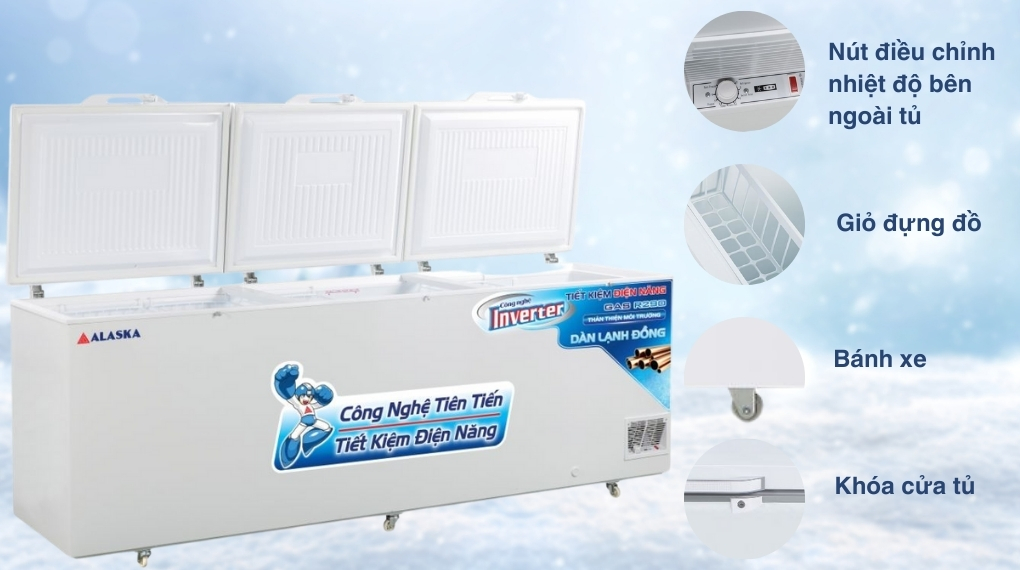 Tủ đông Alaska 742 lít HB-1100C