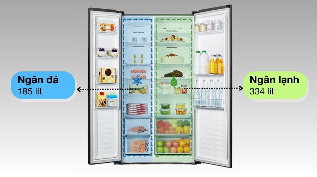 Tủ lạnh Hiense Side by Side 519L HS56WBG