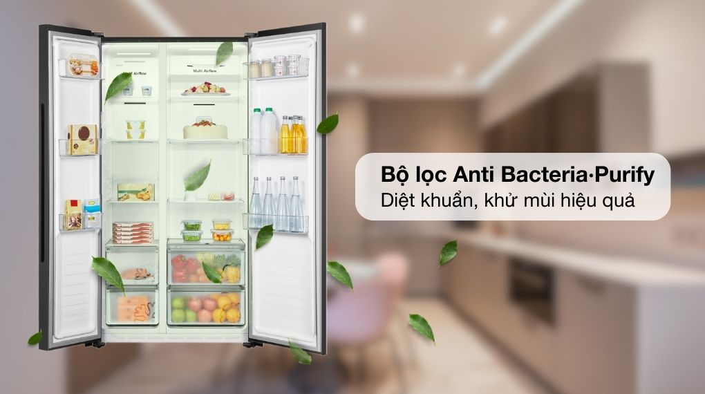 Tủ lạnh Hiense Side by Side 519L HS56WBG