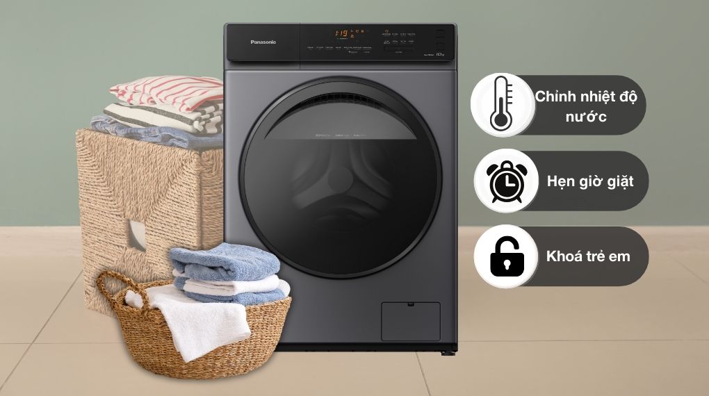 Máy giặt lồng ngang Panasonic 10 kg NA-V10FA1LVT