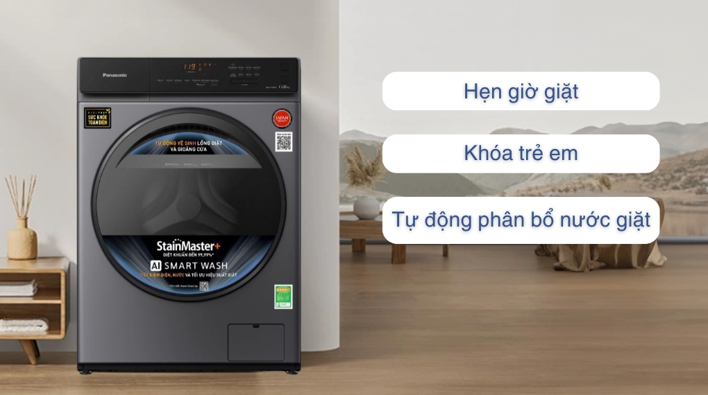 Máy giặt lồng ngang Panasonic Inverter 11.5 kg NA-V115FA1LV