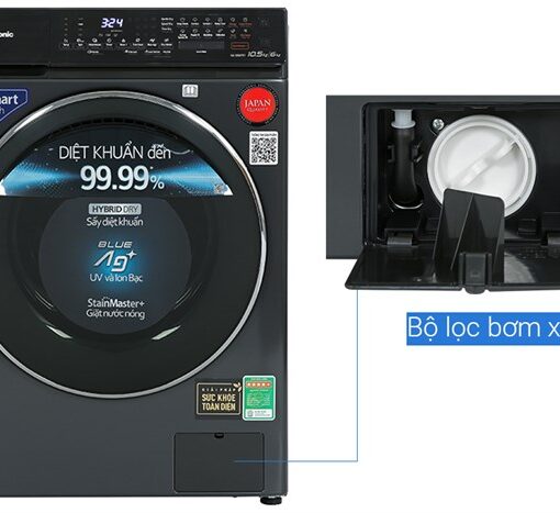 Máy giặt sấy Panasonic inverter giặt 10.5 kg - sấy 6 kg NA-S056FR1BV