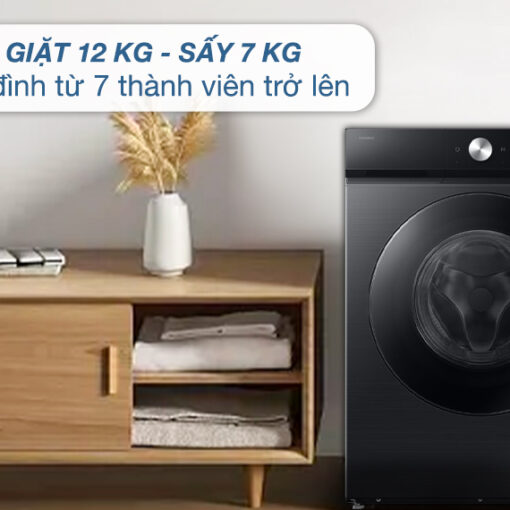 Máy giặt sấy Samsung Inverter 12&7kg WD12DB7B85GBSV