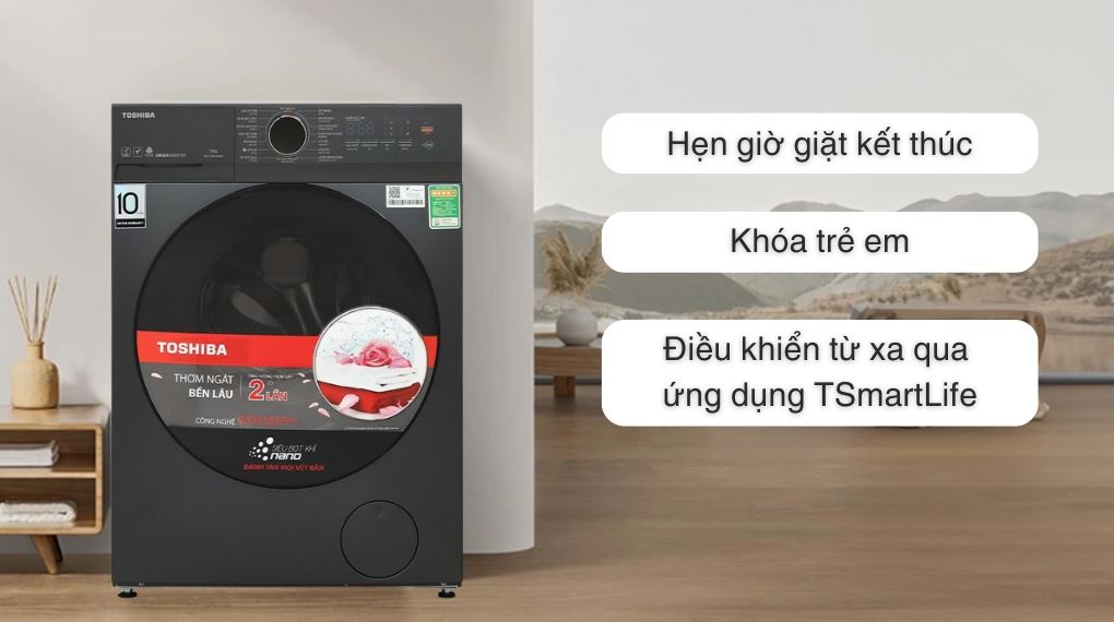 Máy giặt sấy Toshiba giặt 13 kg - sấy 8 kg TWD-T21BU140UWV(MG)