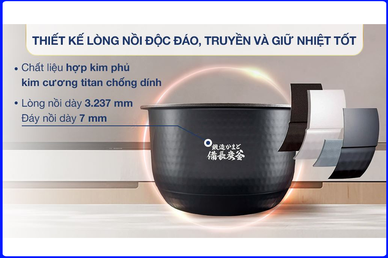 Nồi cơm điện Toshiba 1.8 lít RC-18VXWVN(W)