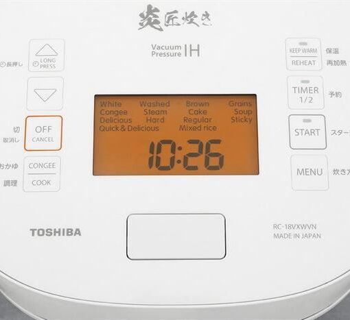 Nồi cơm điện Toshiba 1.8 lít RC-18VXWVN(W)