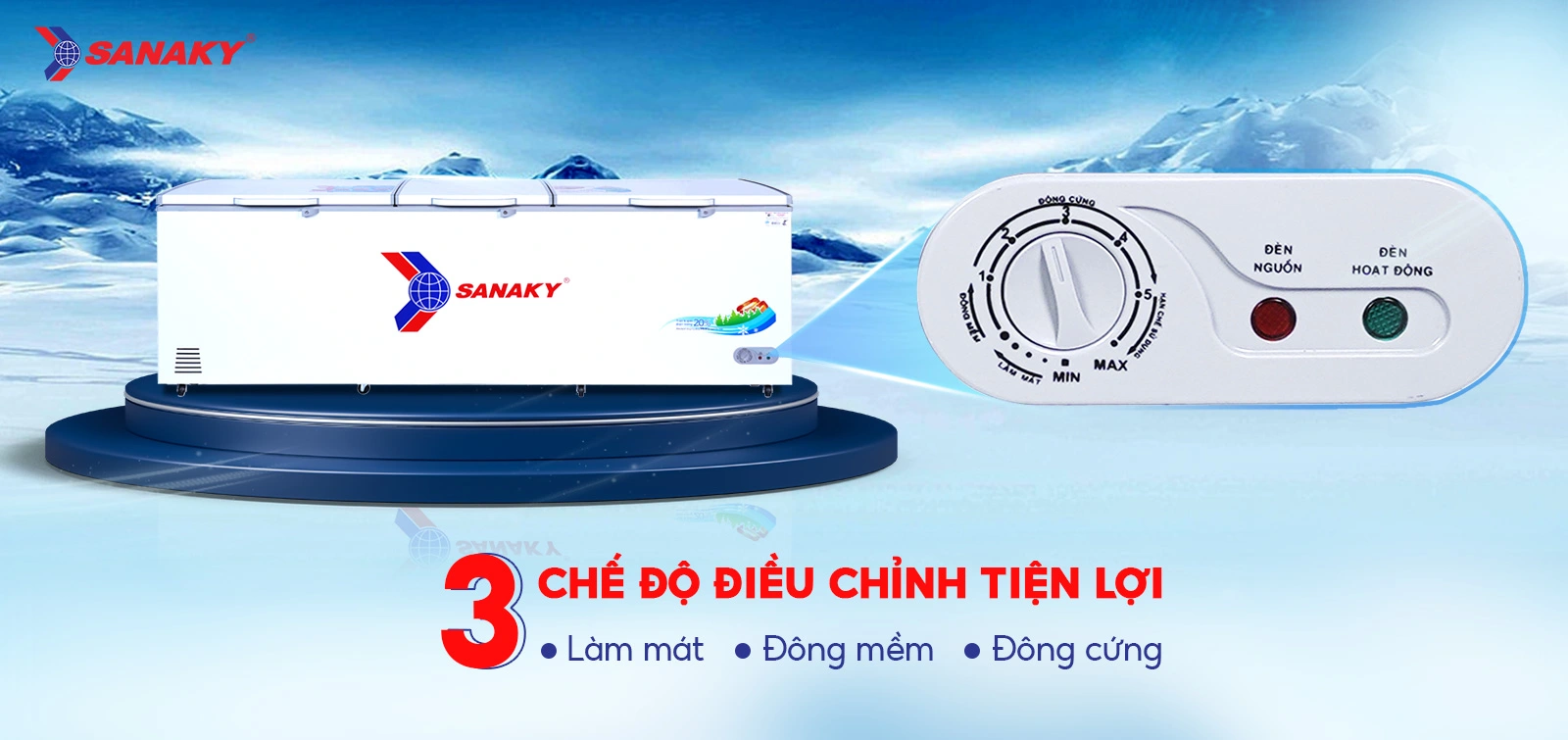 Tủ Đông Sanaky 1100 lít VH-1199HY