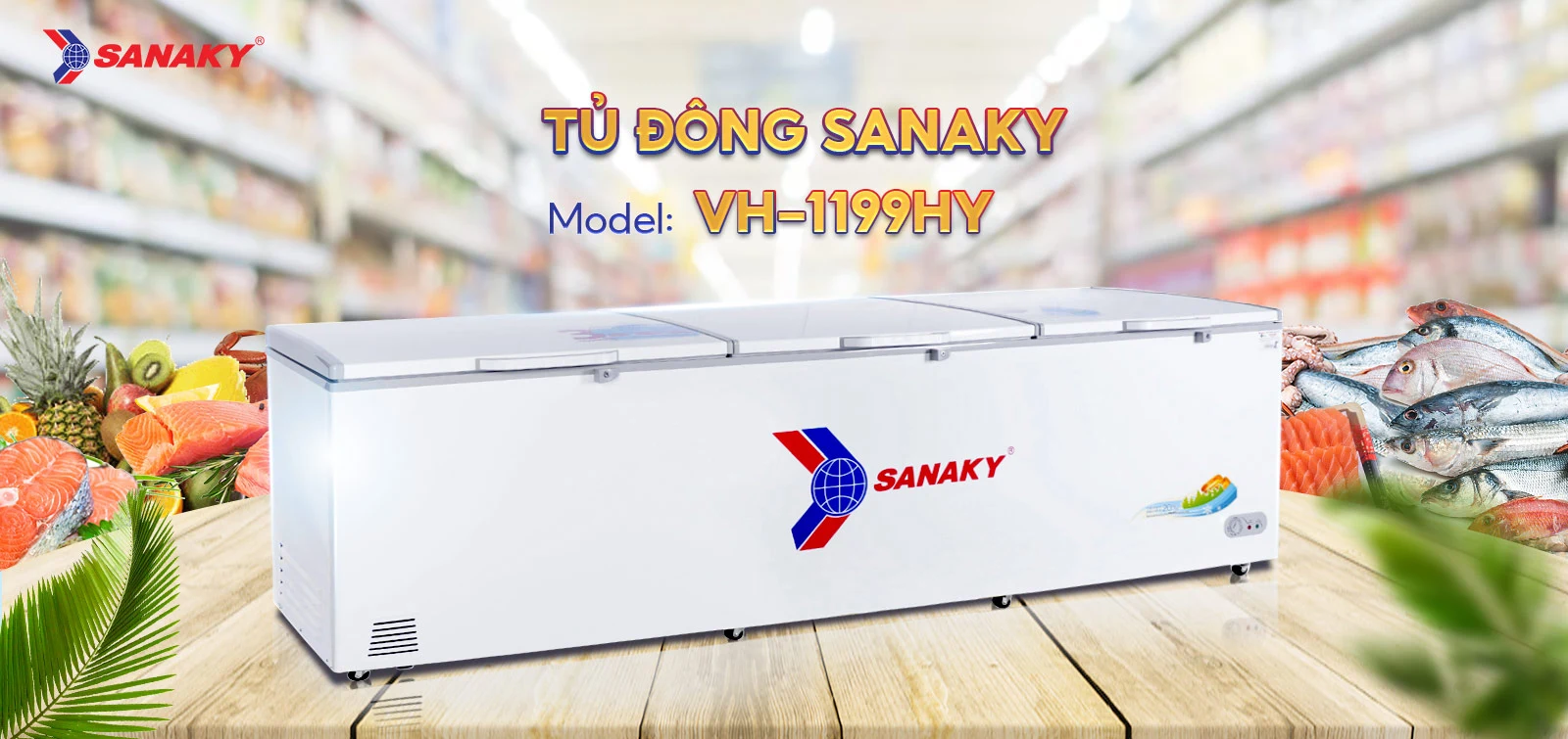 Tủ Đông Sanaky 1100 lít VH-1199HY