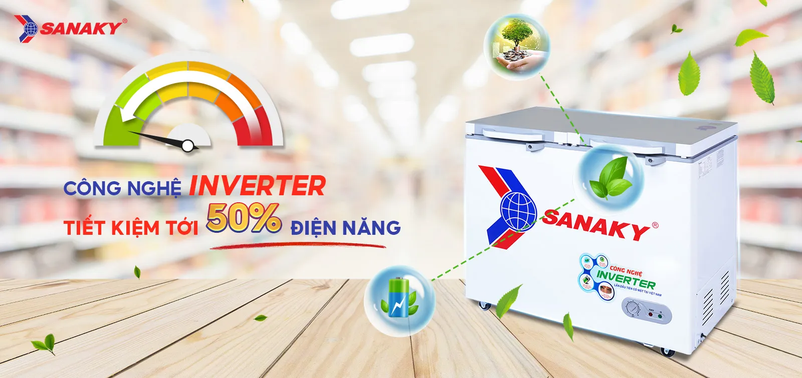 Tủ Đông Sanaky 235 lít VH-2899A4K