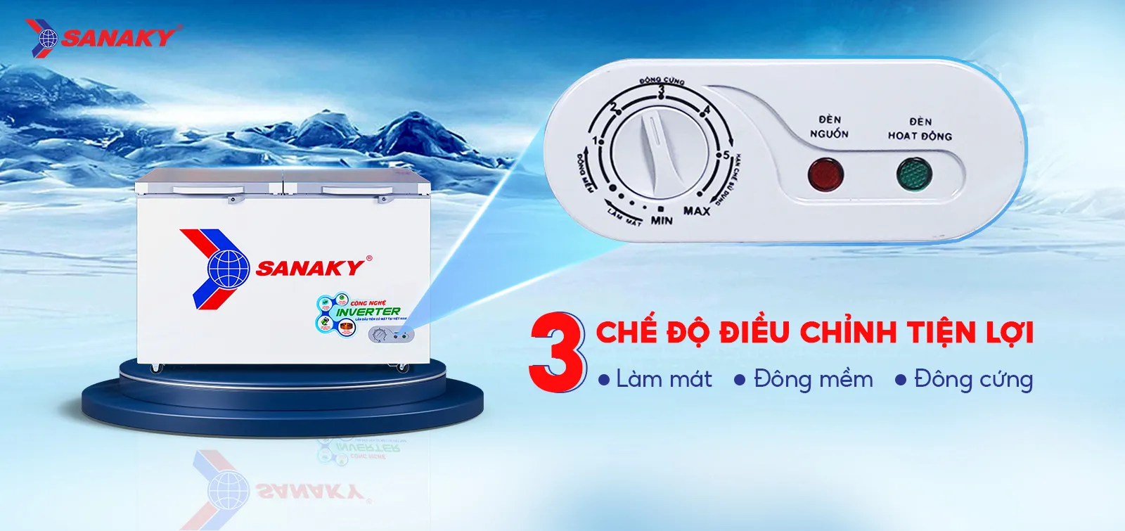 Tủ Đông Sanaky 270 lít VH-3699A4K