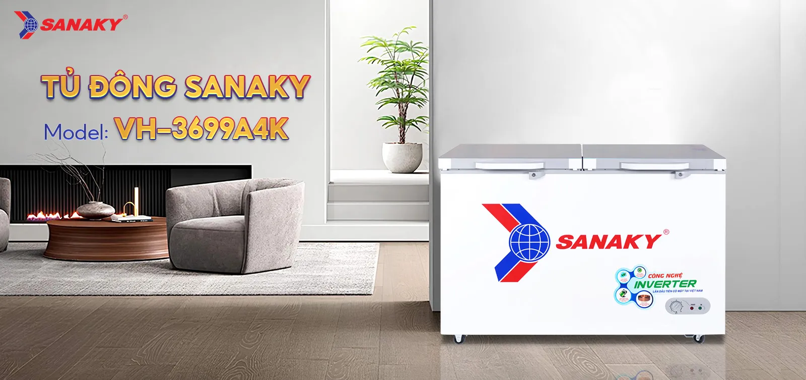 Tủ Đông Sanaky 270 lít VH-3699A4K