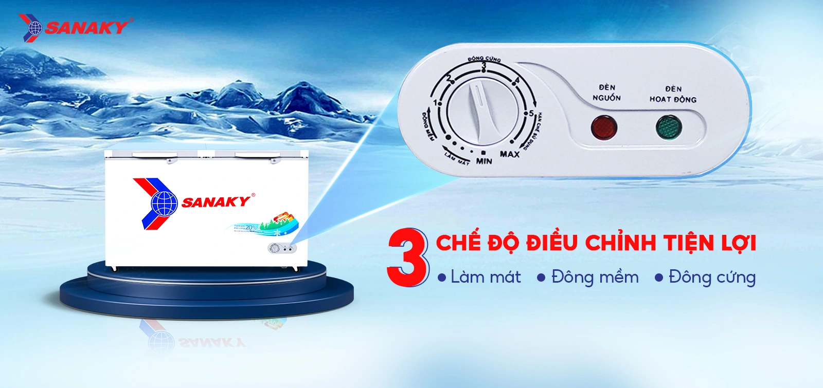 Tủ Đông Sanaky 305 lít VH-4099A2KD