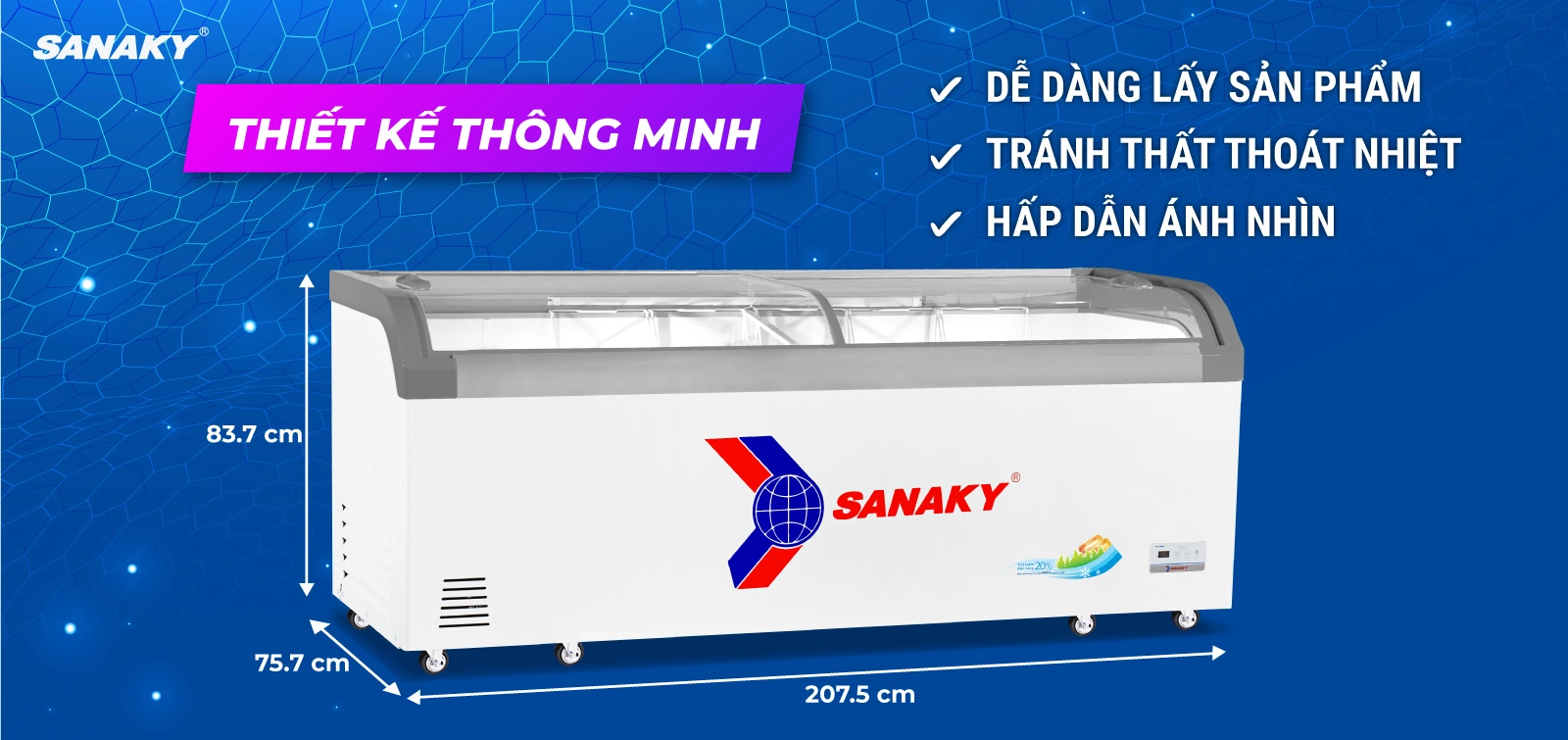 Tủ Đông Sanaky 750 lít VH-1099KA Tủ Đông Sanaky 750 lít VH-1099KA